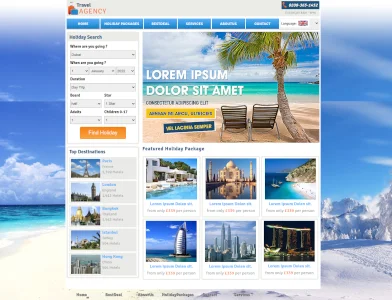 Travel Agency Home Page